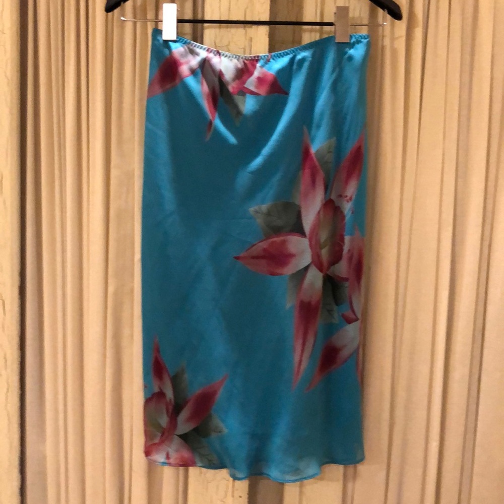 Vintage Banana Republic Silk Floral Skirt